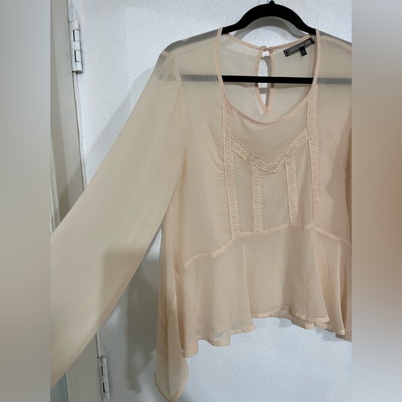 h.i.p. Victorian crochet long alive blouse tunic Sz L - Picture 5 of 7